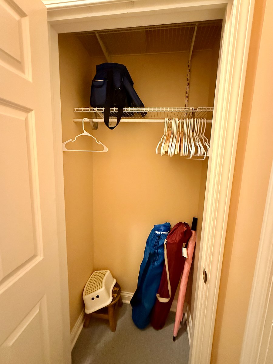 Coat closet outside of unit back door