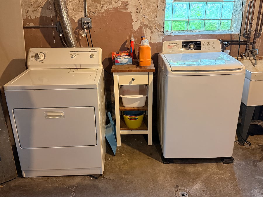 Basement laundry - just one floor down, private use