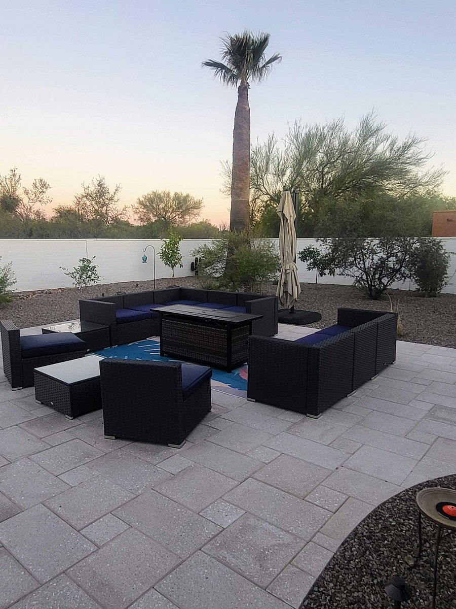 Shared Backyard Sitting Area and Fire Pit