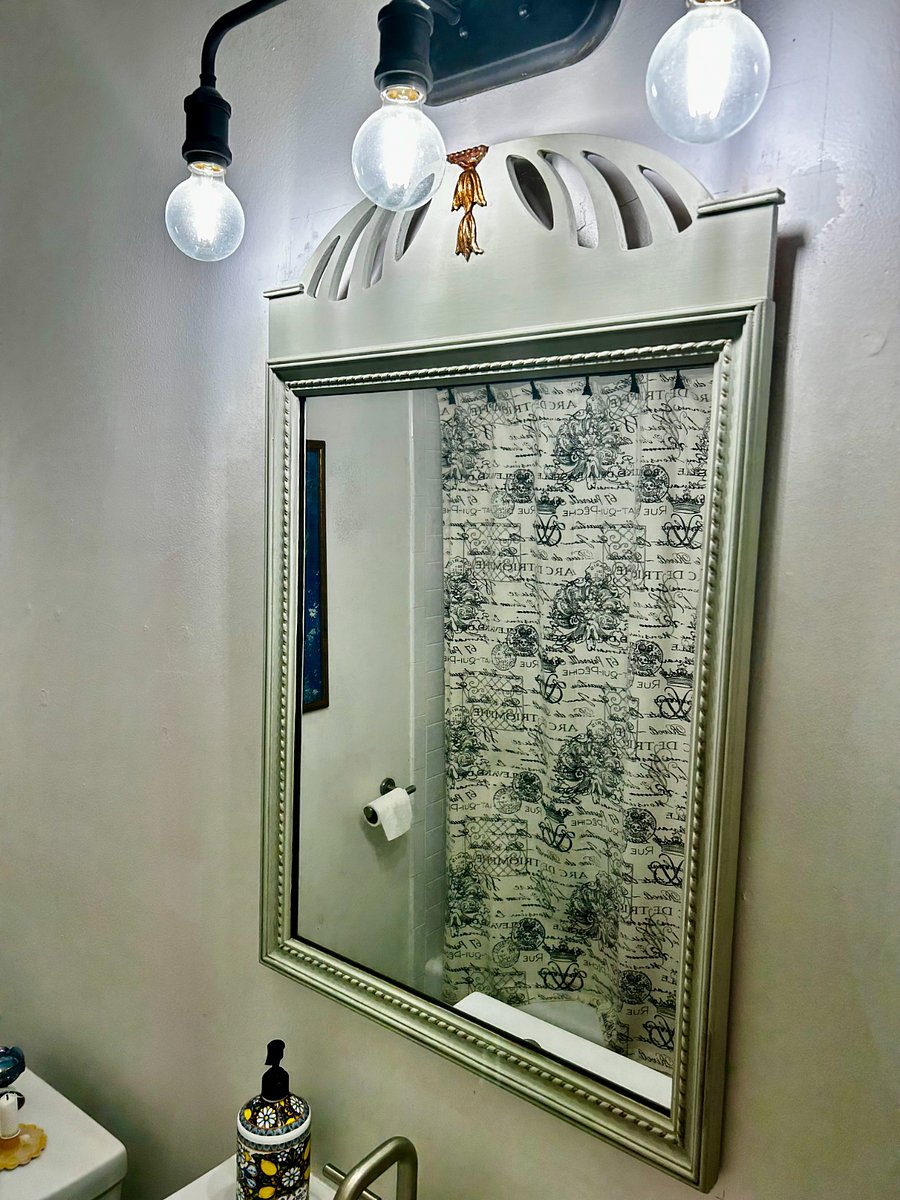 Private bathroom mirror