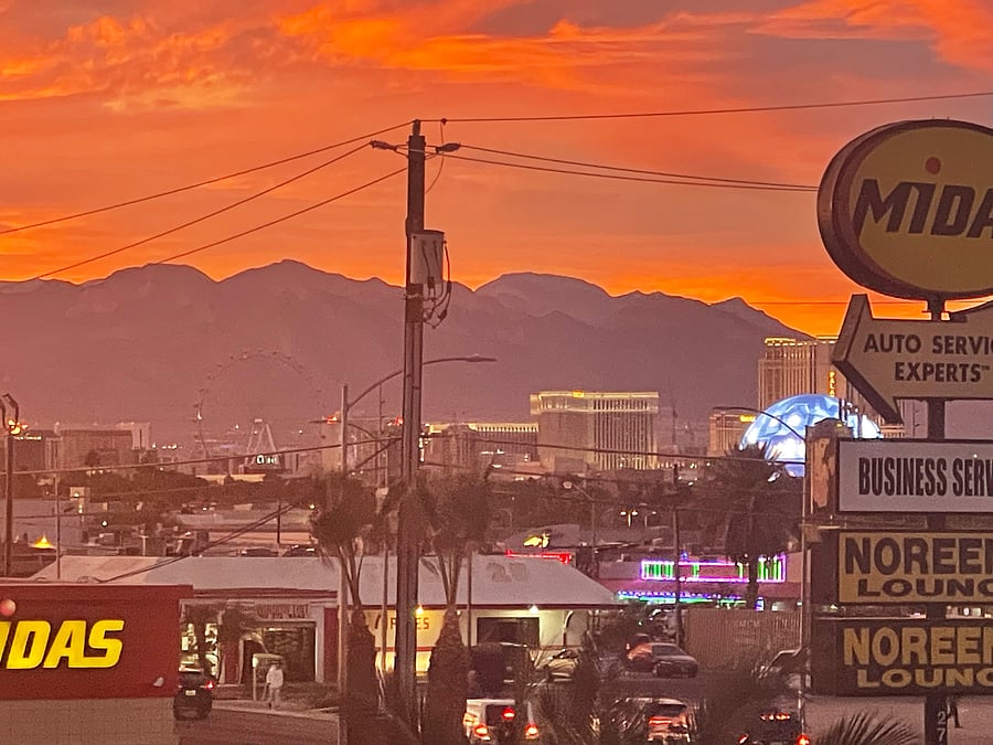 View of the strip from my balcony