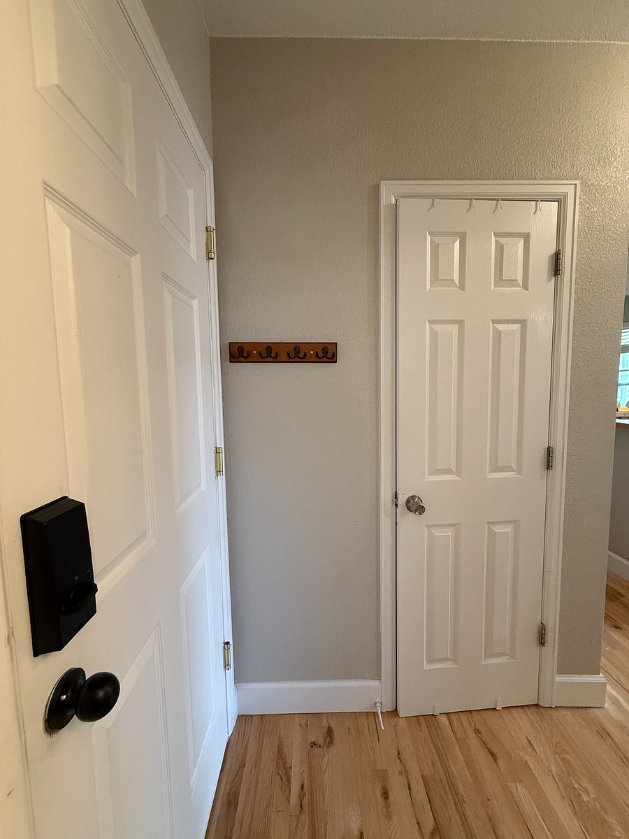 closet to the left of entry