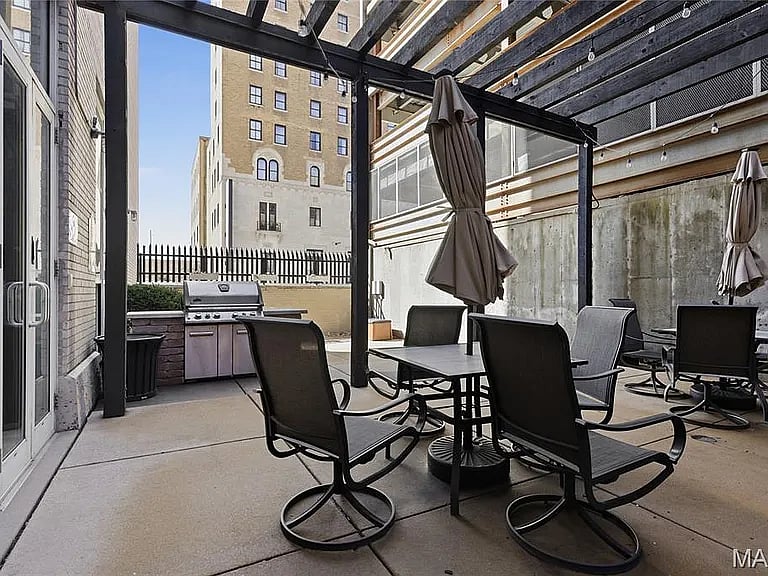 Outdoor grilling area