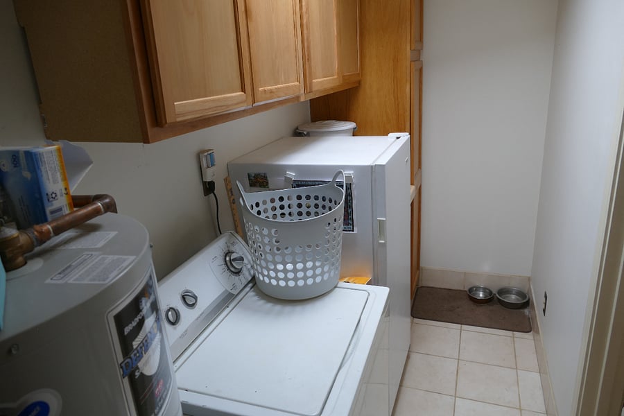 Laundry Room with washer and deep freezer
