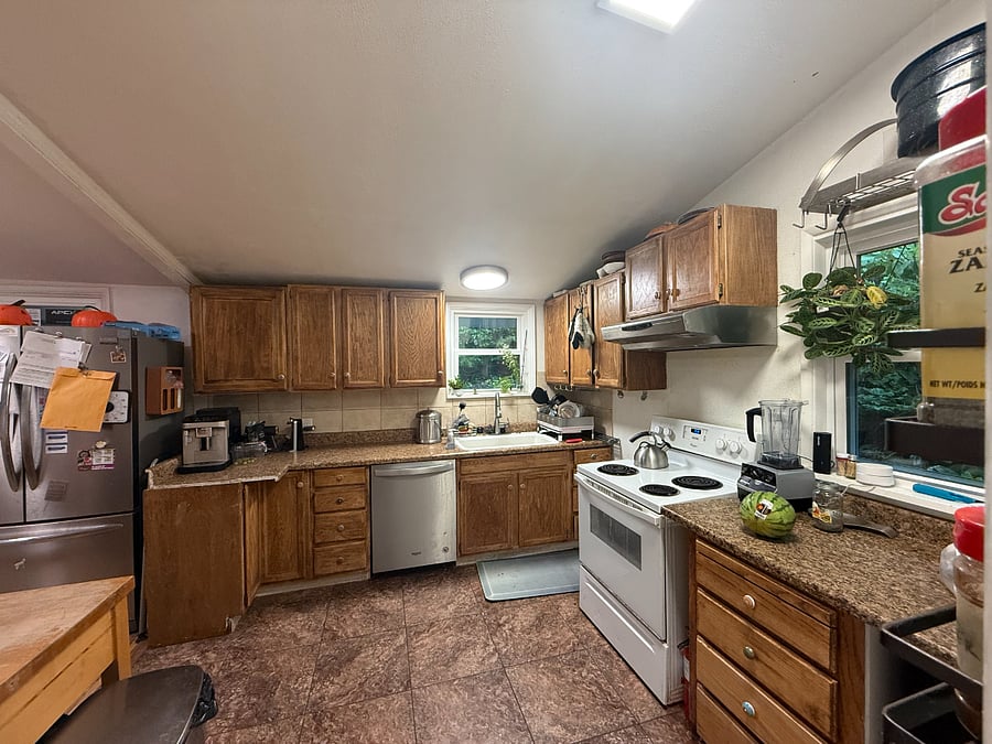 Photos were taken while we were still living in our home. All personal belongings will be removed and the home will be move-in ready for the August 12 start date.