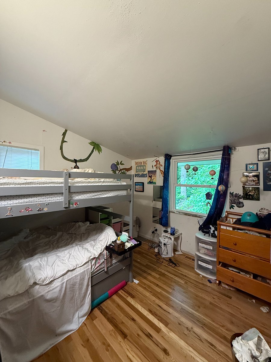 Photos were taken while we were still living in our home. All personal belongings will be removed and the home will be move-in ready for the August 12 start date.