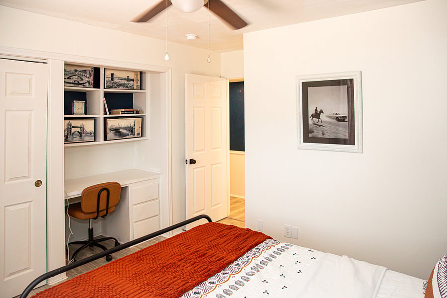 bedroom 1 with workspace