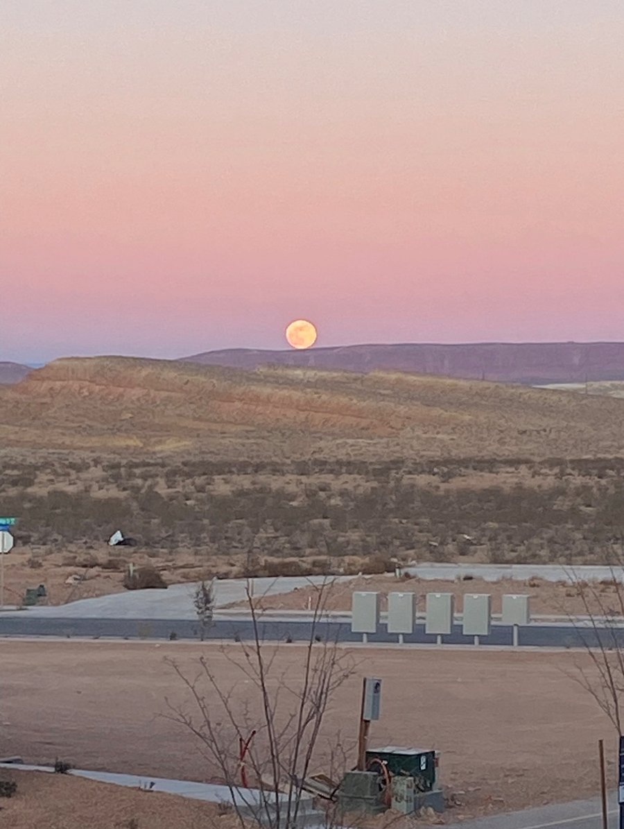 Moon rising view from patio 