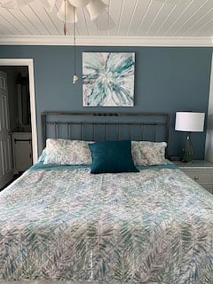 Primary bedroom with king bed