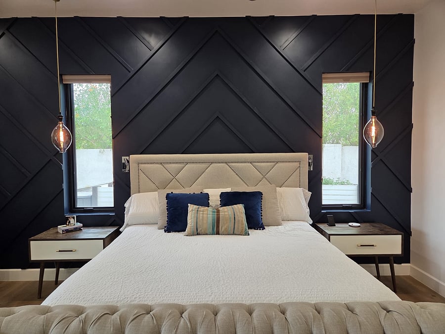 Master bedroom king size bed
