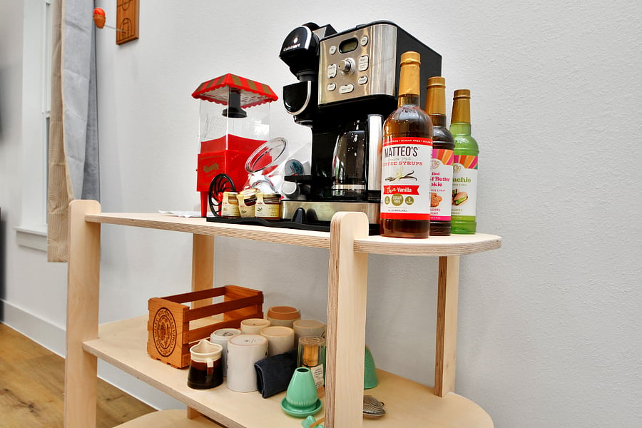 Coffee Bar & Popcorn Machine