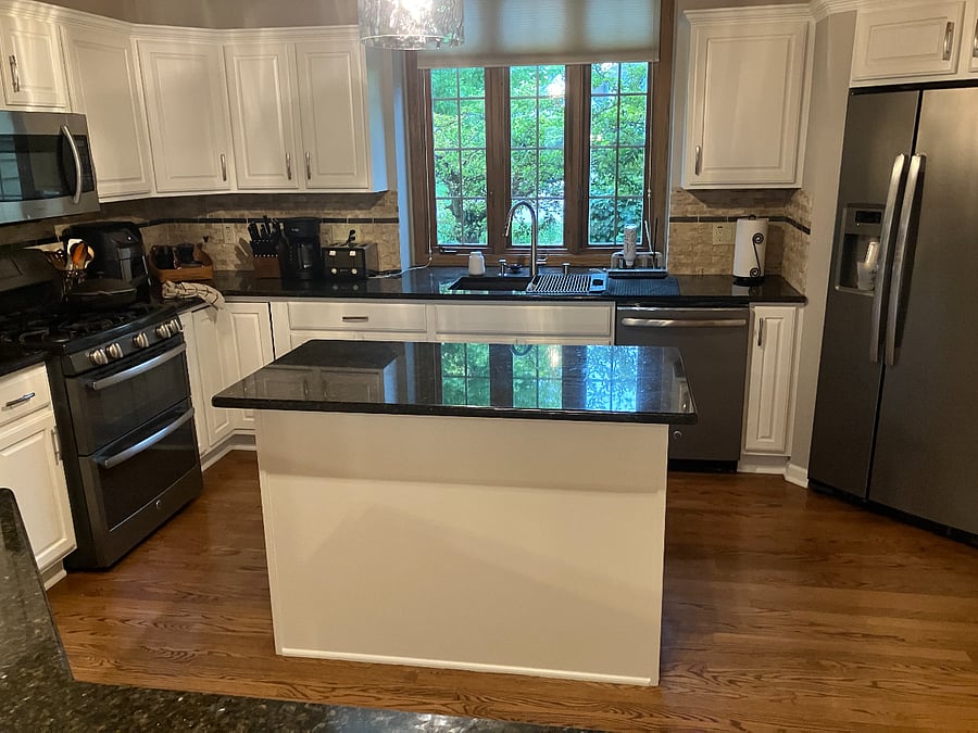 Fully stocked kitchen and prep island