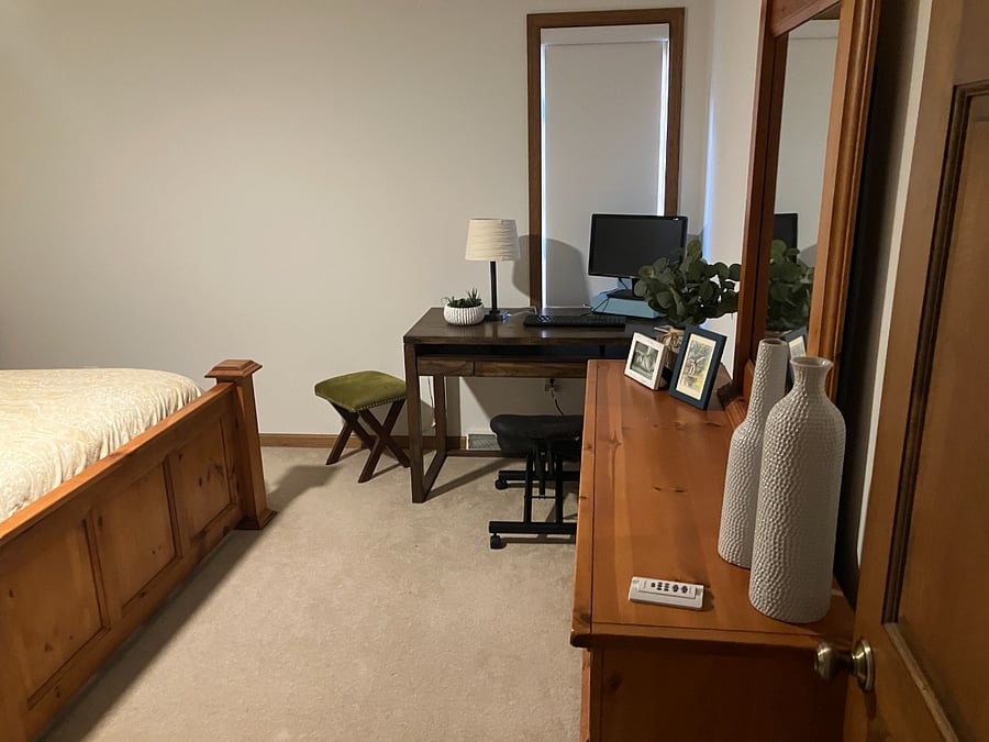 Bedroom 2 with work area