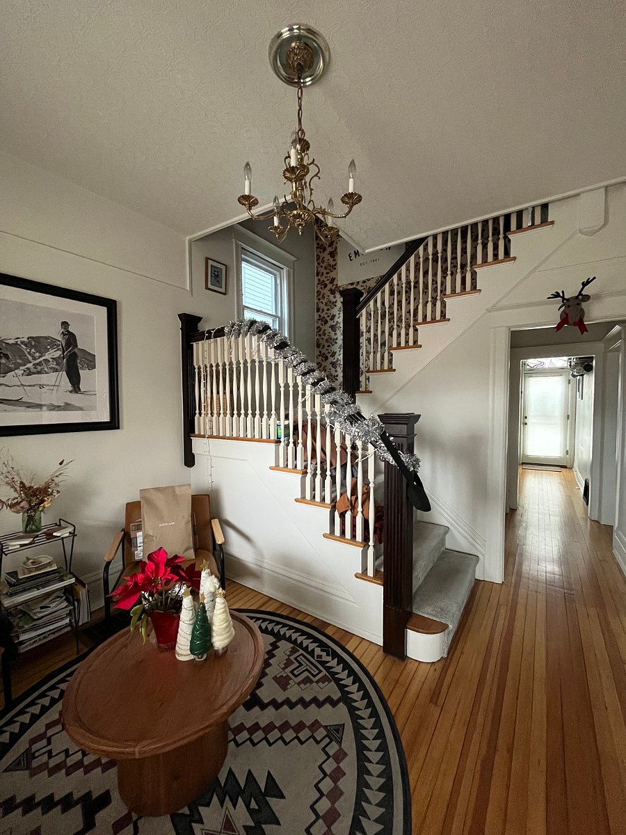 Foyer (happened to be decorated for Christmas in the picture, it does not look like this now!)