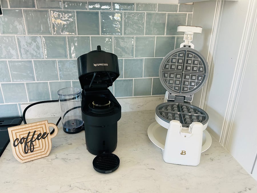 Nespresso and waffle maker!