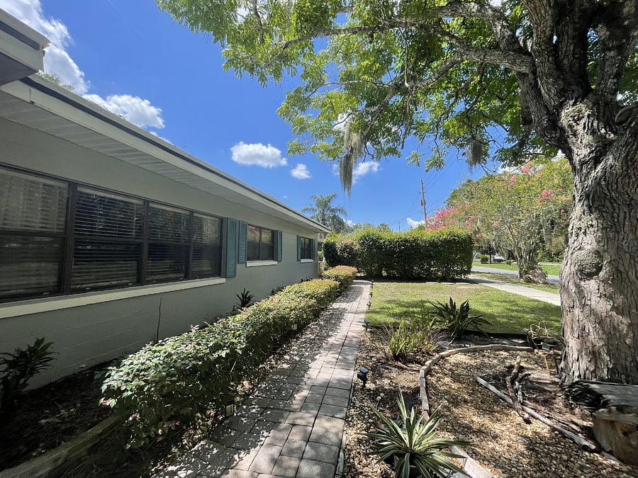 Walkway leading to the back of house