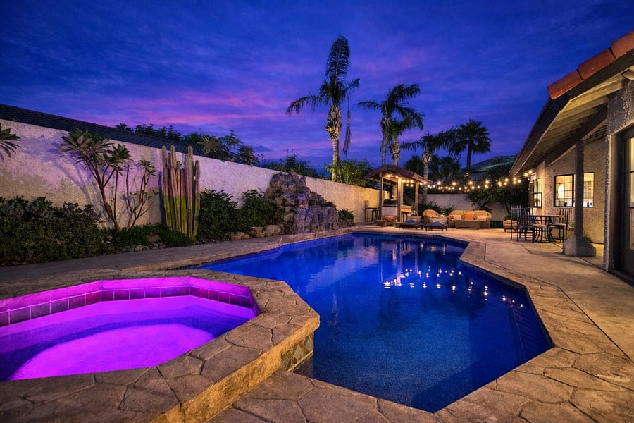 Your private desert oasis: enjoy sunset swims and quiet mornings by the pool.