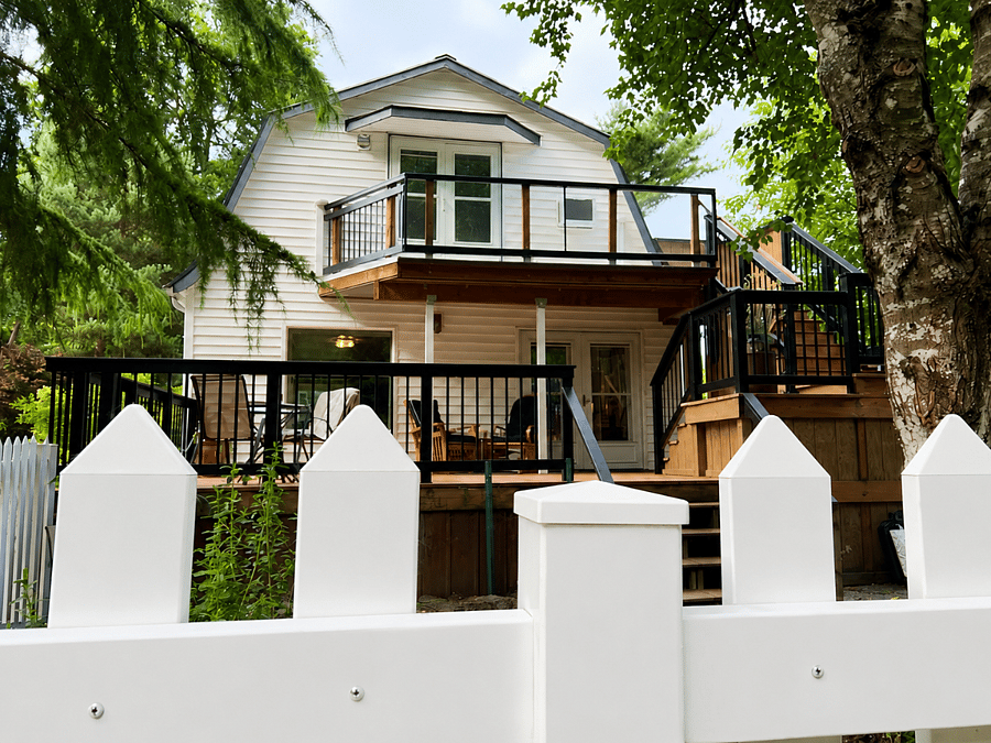 2-stories of dream-like retreat with private balcony, deck and gated yard