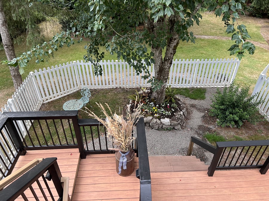 Large 2-story outdoor space plus private gated yard for your well-behaved dog.
