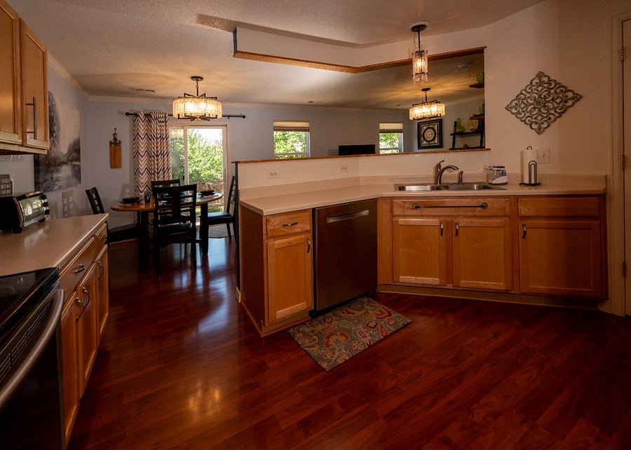 Kitchen main level entry from the 2 car attached garage.