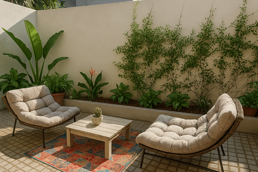 ground level patio
