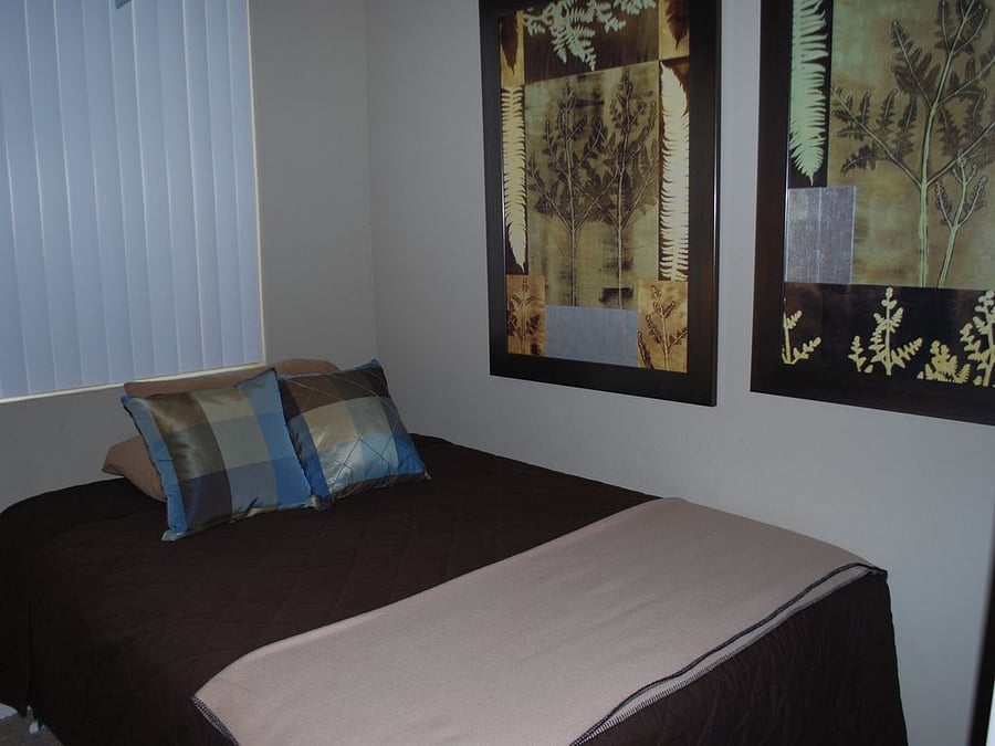 double bed in den/office