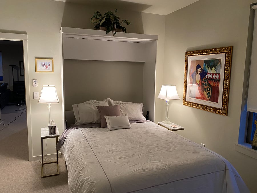 Upstairs office converts to a queen murphy bed when needed