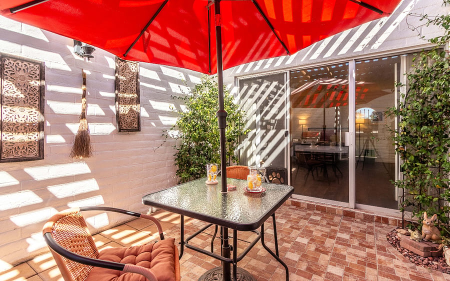 BACK SECURED PATIO W/ GAS GRILL