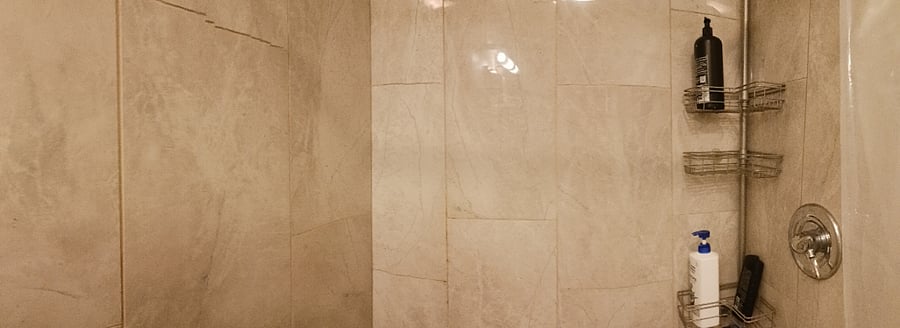 Walk in shower bathroom
