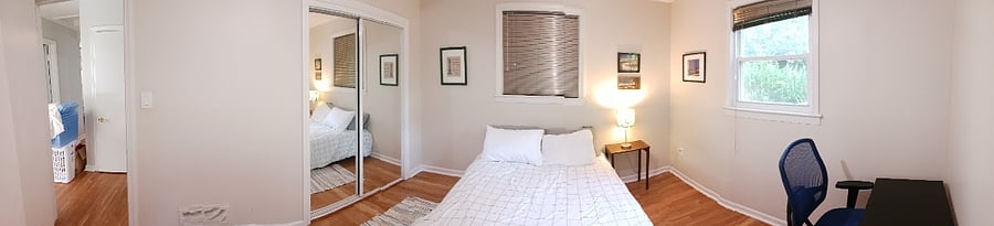 Queen bedroom with desk/ergo chair