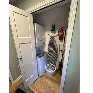 Laundry Closet with washer and dryer