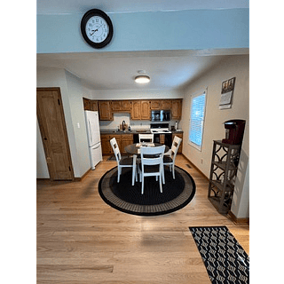 Open concept kitchen that opens directly into the living room