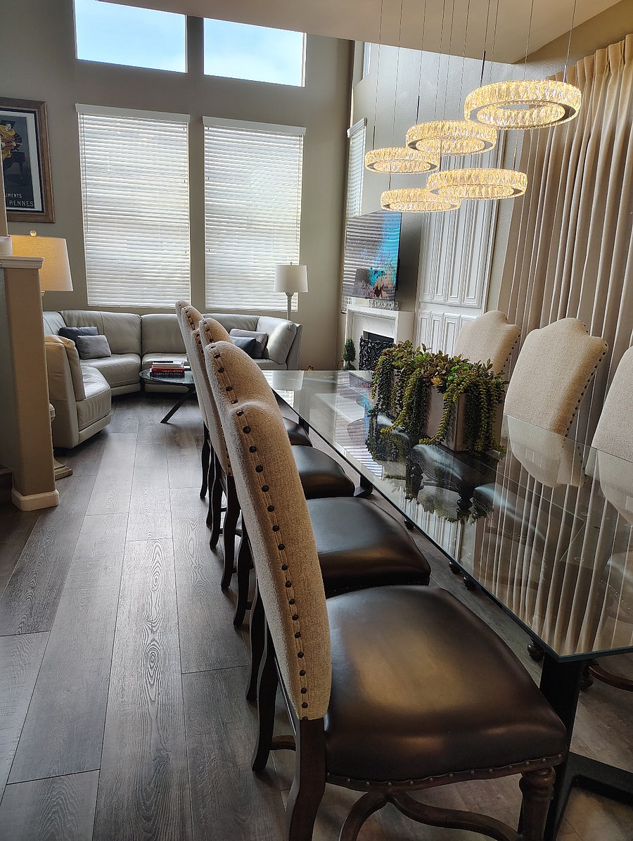 Family room and dinning room