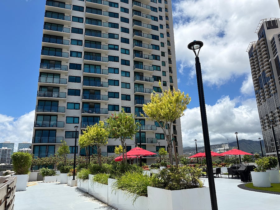 Rec Deck with Community Garden