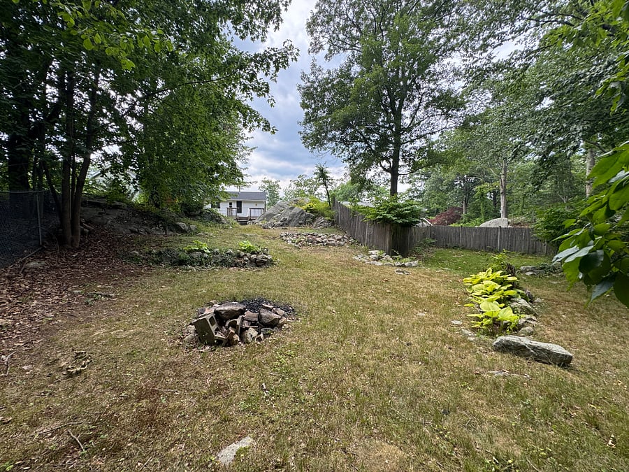 Large backyard