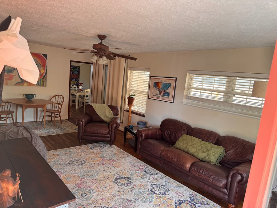 Living room from front door