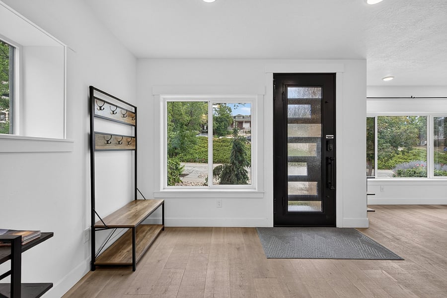 Front entryway and foyer