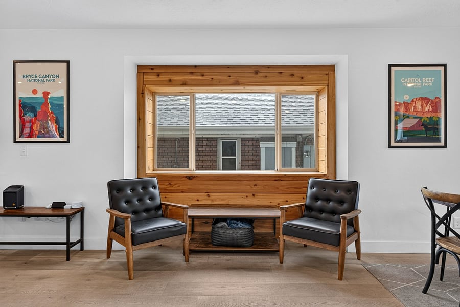Sitting area between living room and dining room