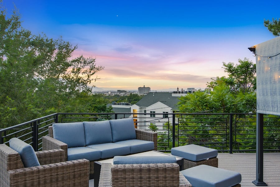 Back deck seating area