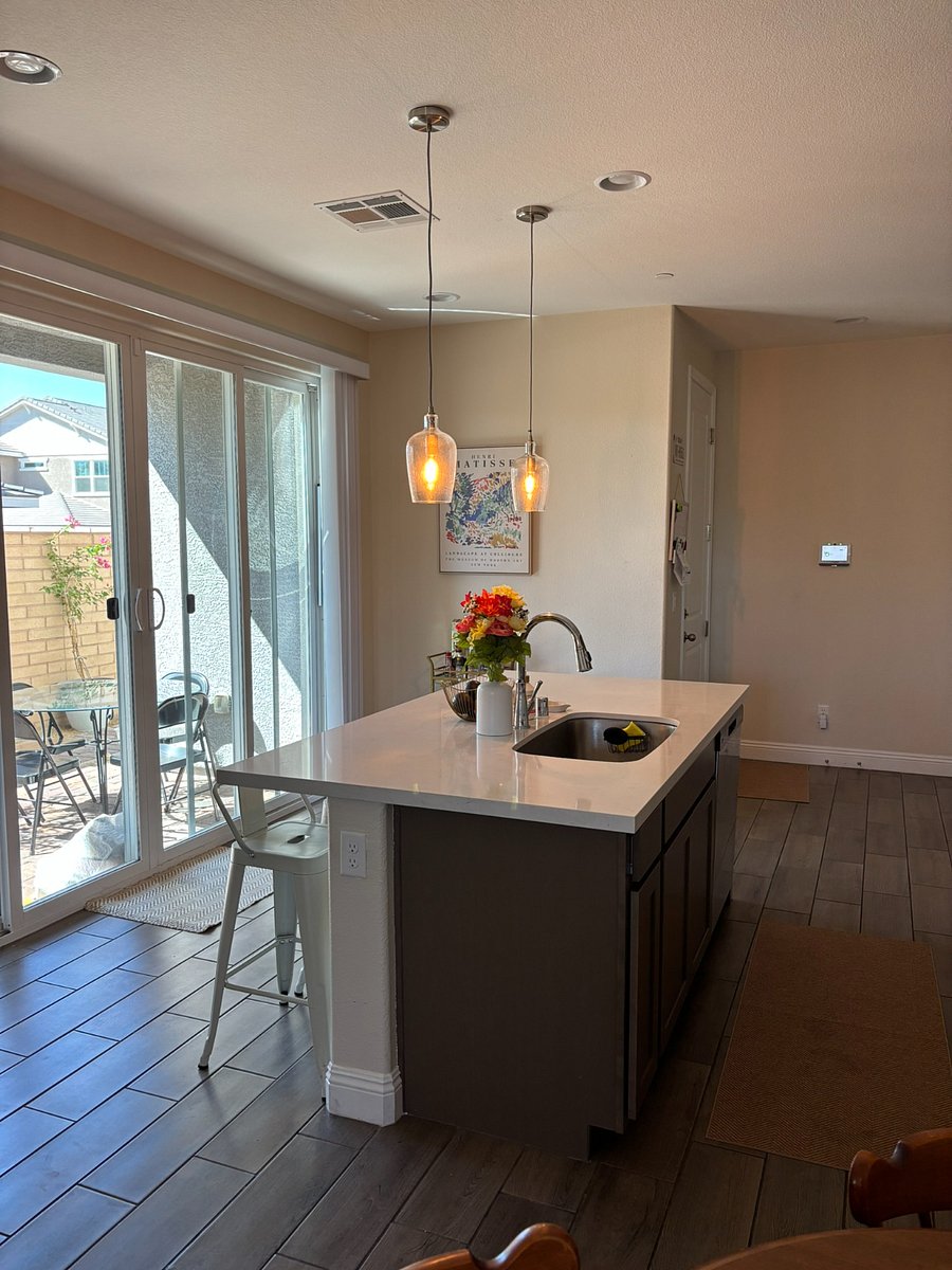 Plenty of Natural Light in Kitchen from Outdoor Private Patio