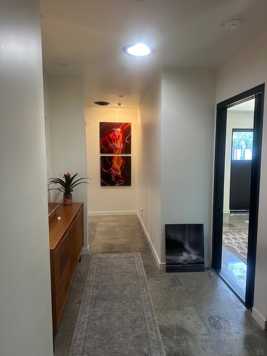 Hallway and entrance to private bedroom