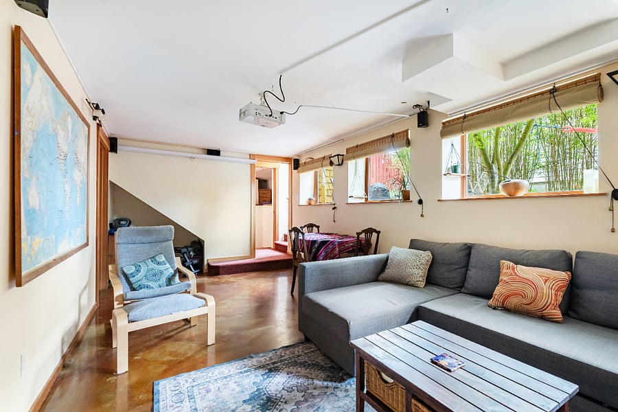 light-filled living room