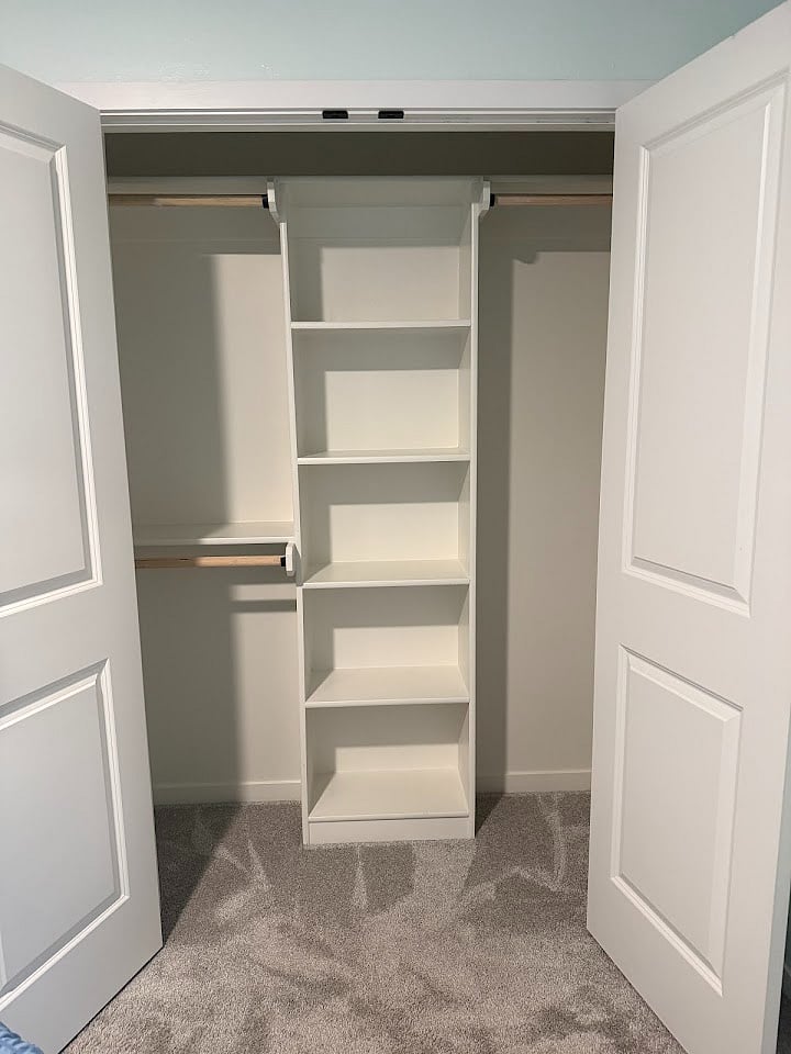 Closet with shelves