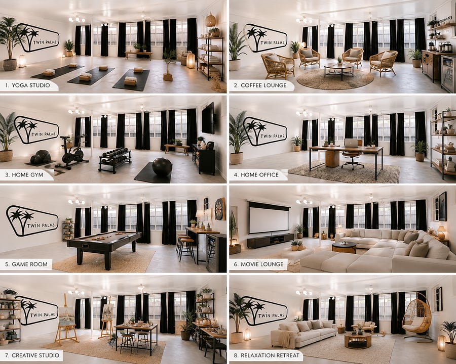AI GENERATED STAGED OPTIONS FOR FLORIDA ROOM