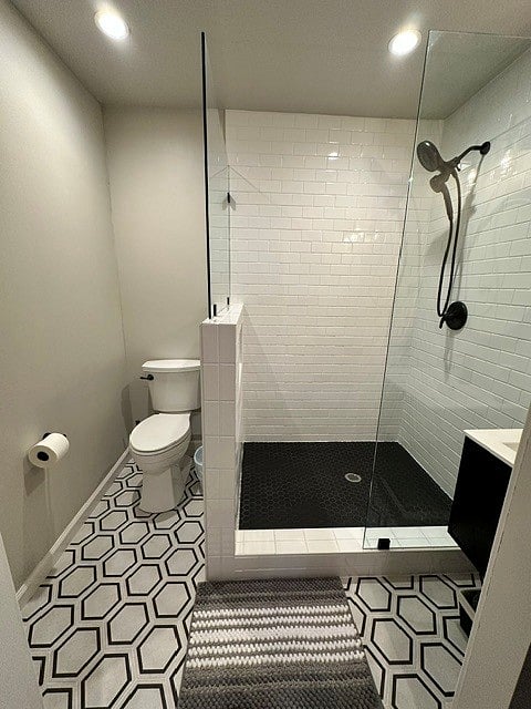 Huge shower with shower wand