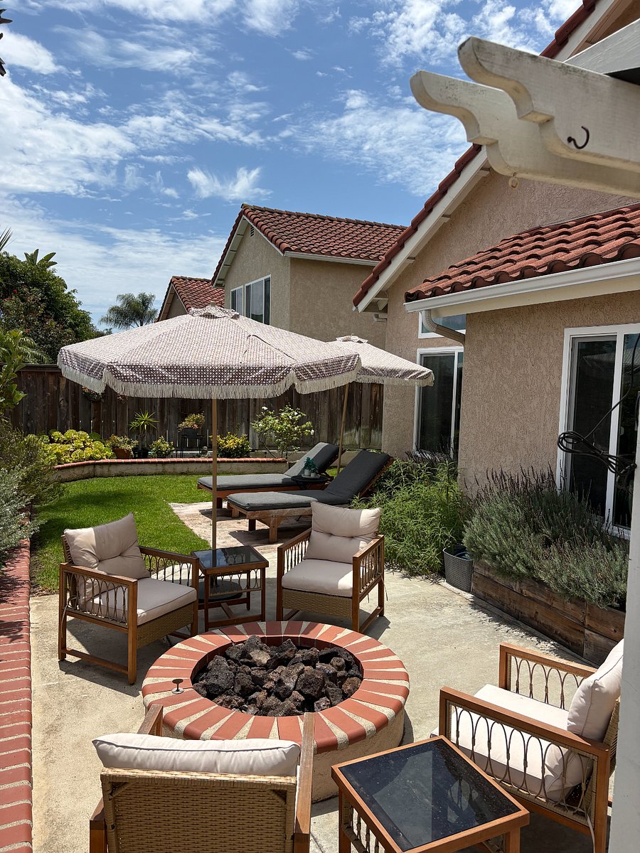 Backyard outdoor seating area