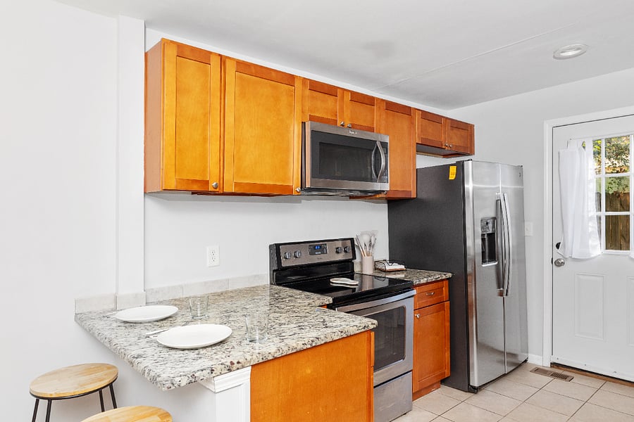 Cooking space with furnishings included