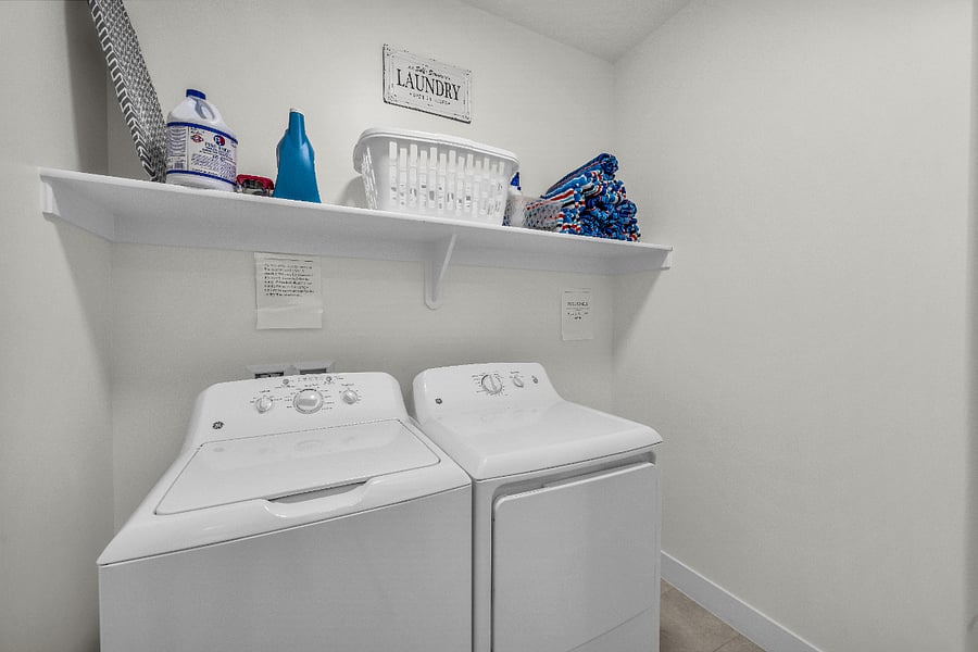 Laundry room on the main floor.