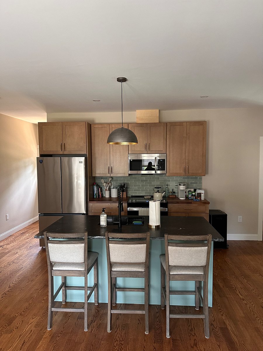 Kitchen with island that seats 3/4
