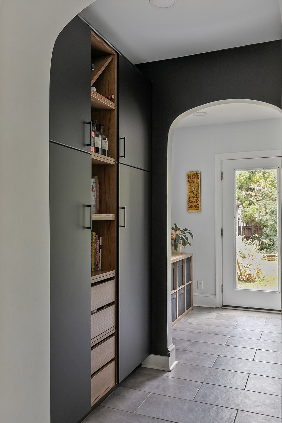 Plenty of storage space in the kitchen pantry.